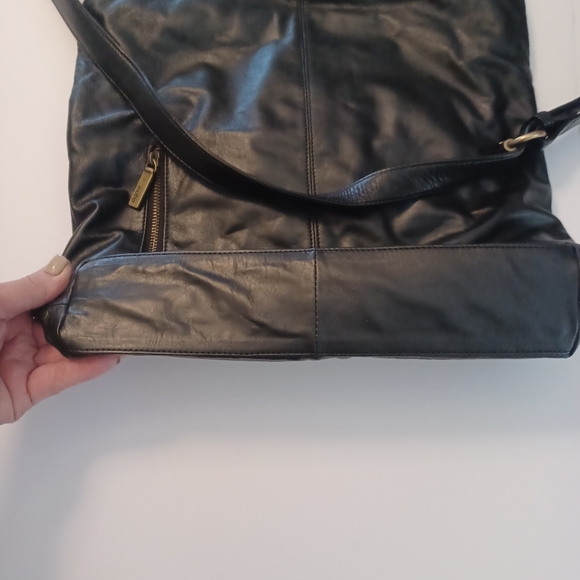 Hobo International Leather Shoulder Bag Crossbody Purse Black - Picture 8 of 8
